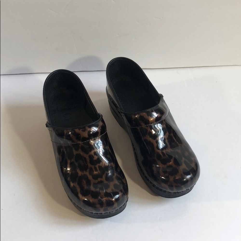 Dansko animal print clog shoe